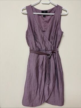 H&M Dusty Mauve Sleeveless Wrap-Style Midi Dress with Tie